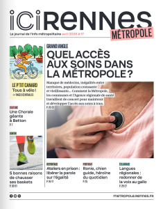 Première de couverture du magazine de la métropole de rennes : ICI RENNES METROPOLE d'Avril 2025, magazine de l'information métropolitaine.