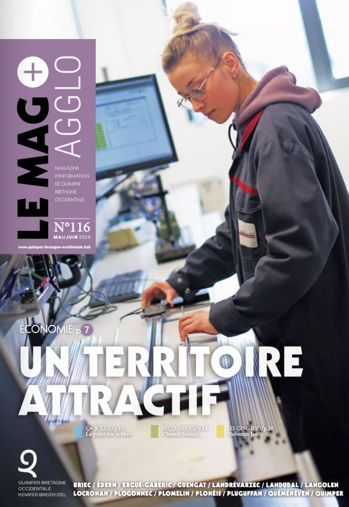 Le mag + agglo de quimper bretagne occidentale de mai juin 2025 est sa 116 édition.