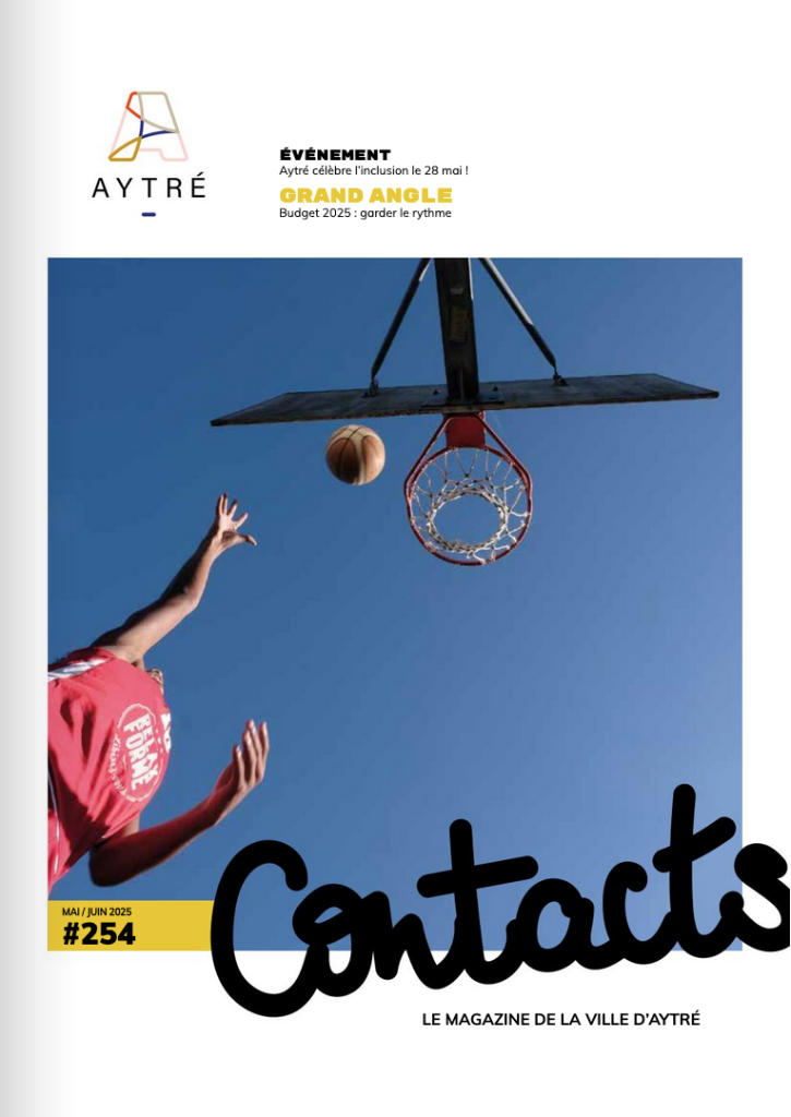 Magazine d'Aytré : Contacts. édition de Mai/Juin 2025. Ils informent les habitant de la ville.