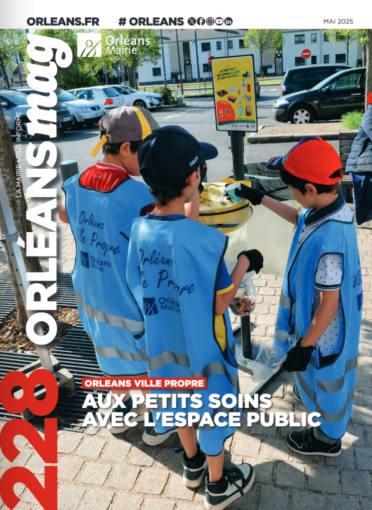 orléans mag de mai 2025 : première de couverture du magazine de la ville d'Orléans.