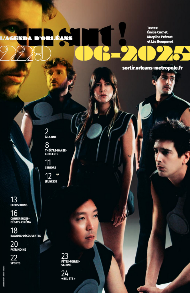 brochure dans Orléans mag de juin 2025. On sort ! retranscrit toutes les sorties du mois.