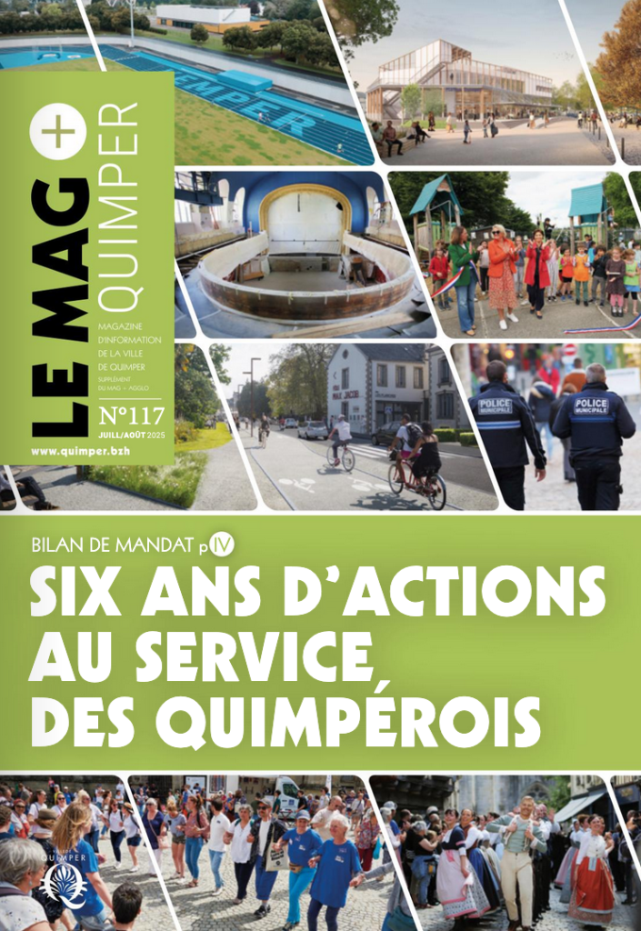 Magazine de quimper : Le mag + Quimper de Juillet/Août 2025. L'actualité de la ville dans ce magazine.