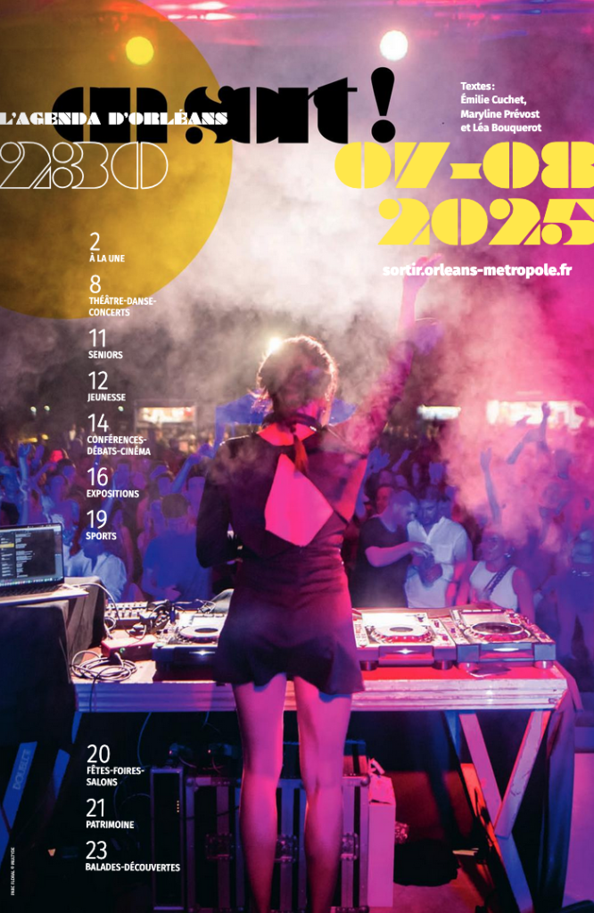Brochure On sort ! du magazine d'orléans : orléans mag de juillet/Août 2025. Pour informer des sorties et actualités de la ville.